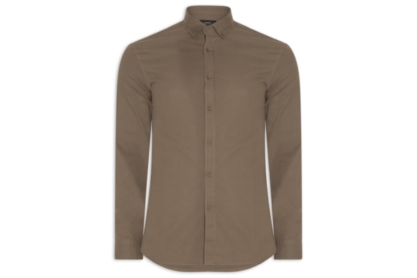 Camisa Masculina Slim Fit Oxford Planalto BNDW – Marrom