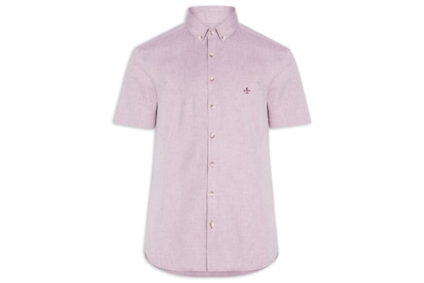 Camisa Masculina Slim Fit Oxford - Vermelho