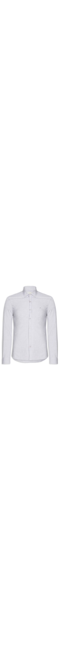 Camisa Masculina Slim Fit Tela De Algodão - Cinza