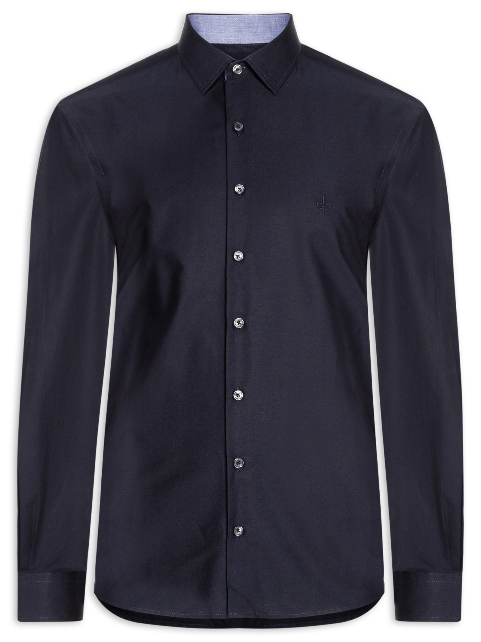 Camisa Masculina Slim Fit Tricoline Azul Dudalina