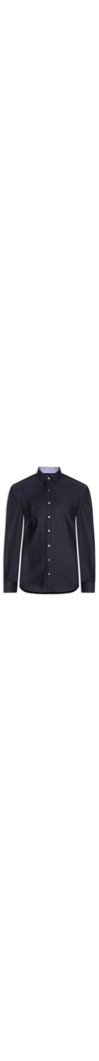 Camisa Masculina Slim Fit Tricoline - Azul