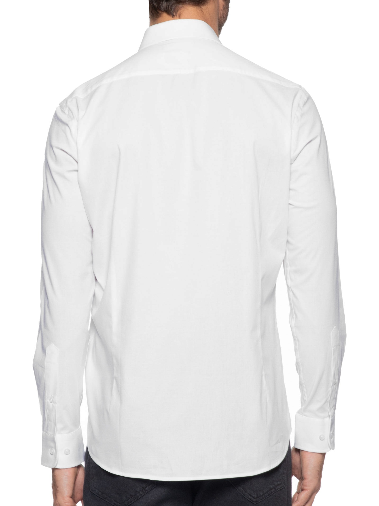 Camisa Masculina Slim Fit Tricoline Stretch Branco Aramis