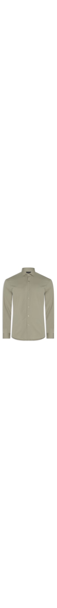 Camisa Masculina Slim Fit Tricoline Stretch – Bege