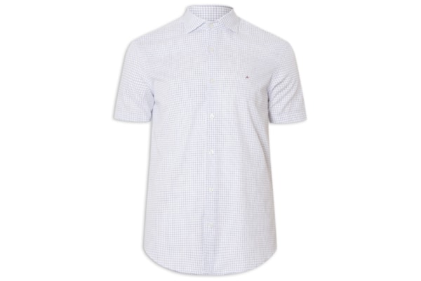 Camisa Masculina Slim Fit Xadrez - Azul