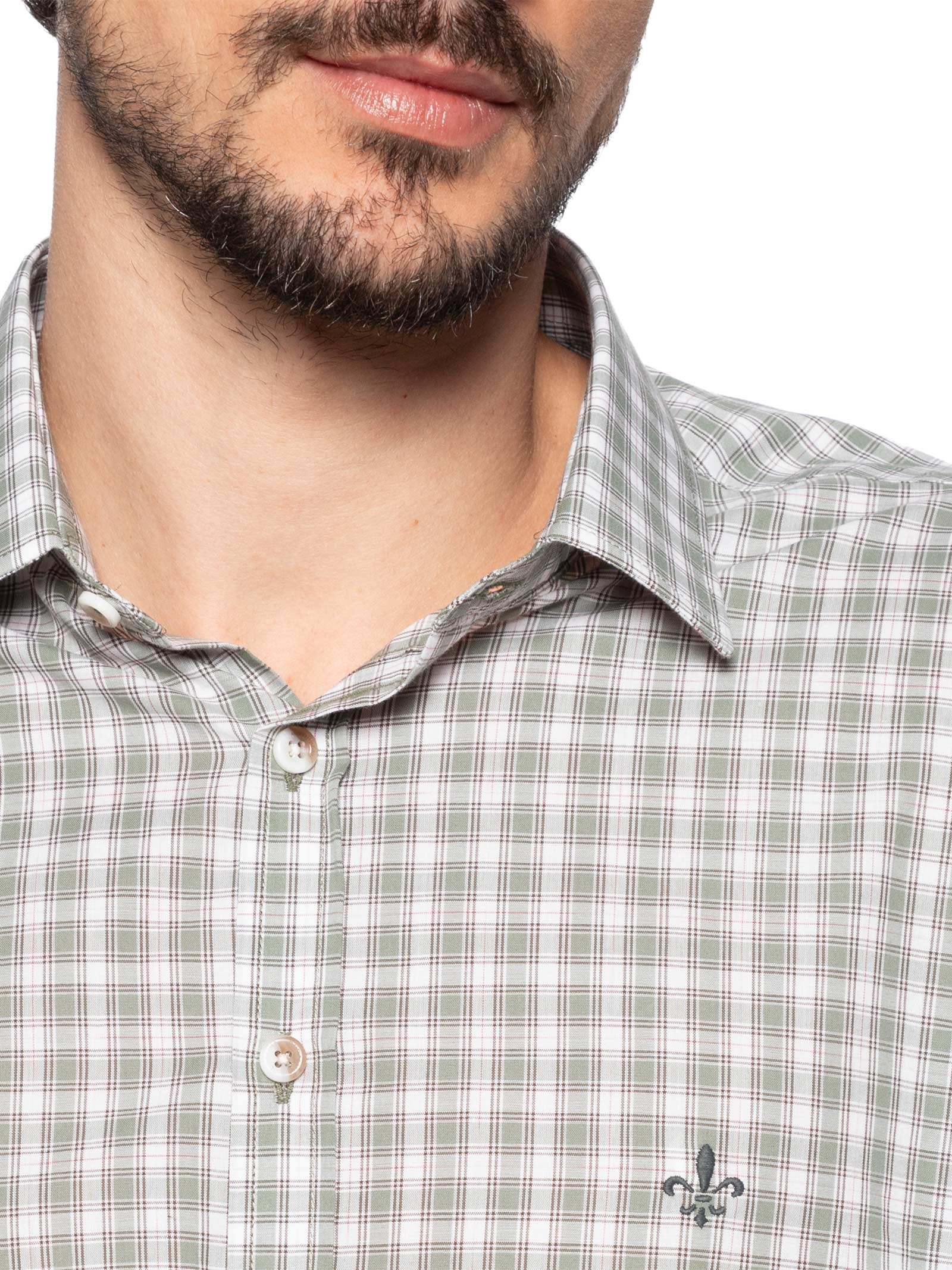 Camisa Masculina Slim Fit Xadrez Verde Dudalina