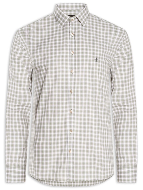 Camisa Masculina Slim Fit Xadrez – Verde