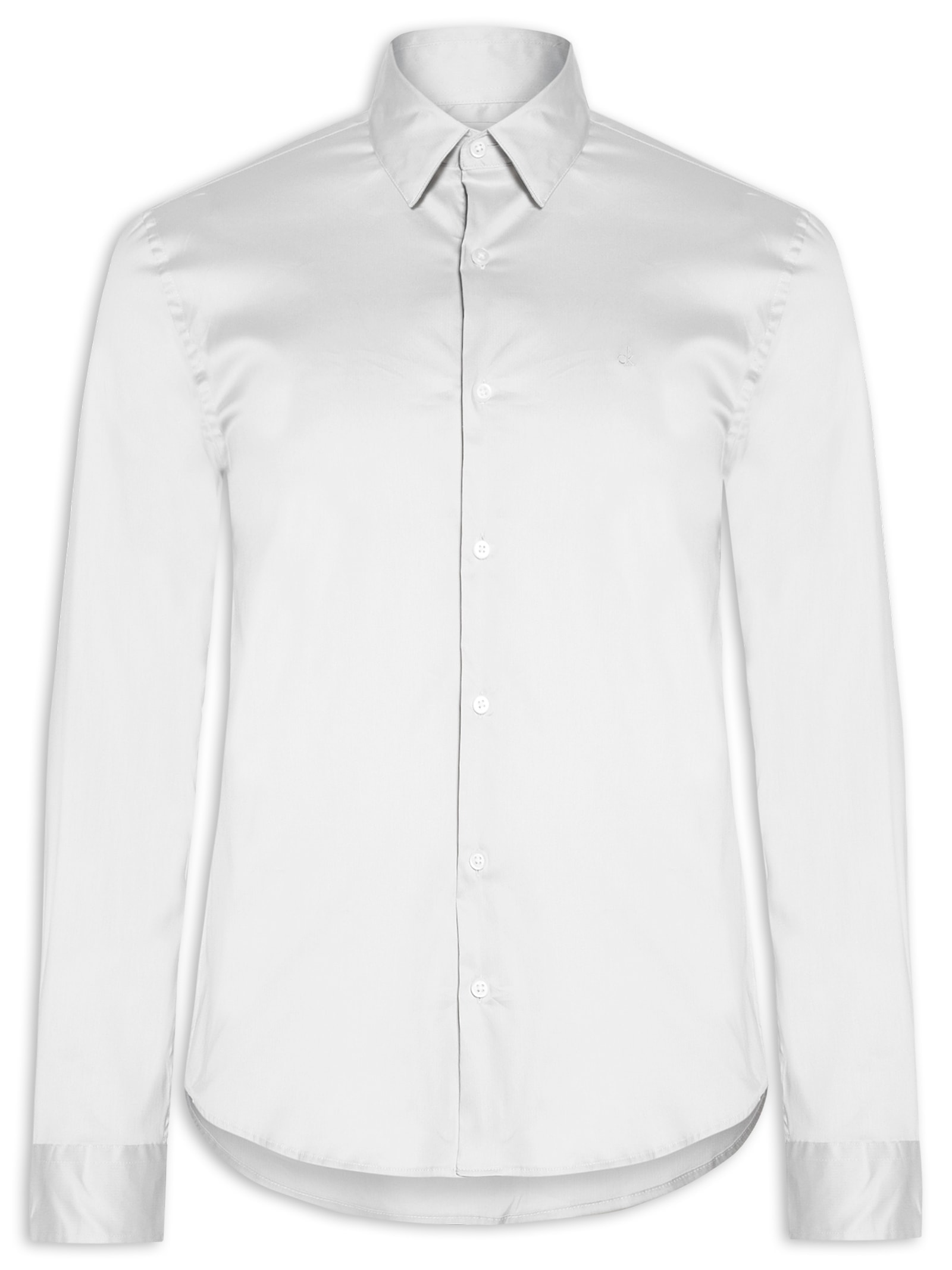 Camisa Masculina Slim Manga Longa Básica Algodão Poliamida Calvin Klein - White Label