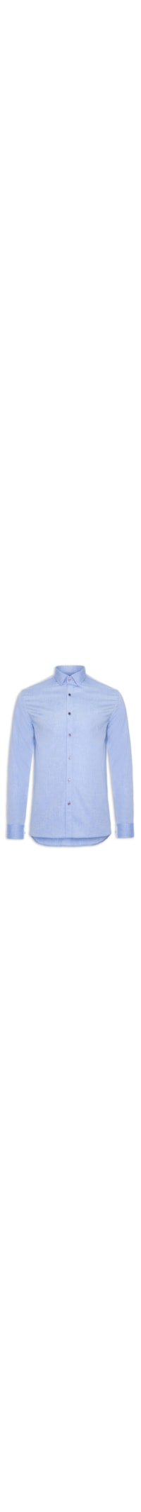 Camisa Masculina Slim Oxford Fio 50 - Azul