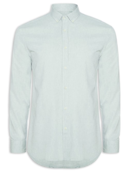 Camisa Masculina Slim Oxford Planalto Bdnw – Verde