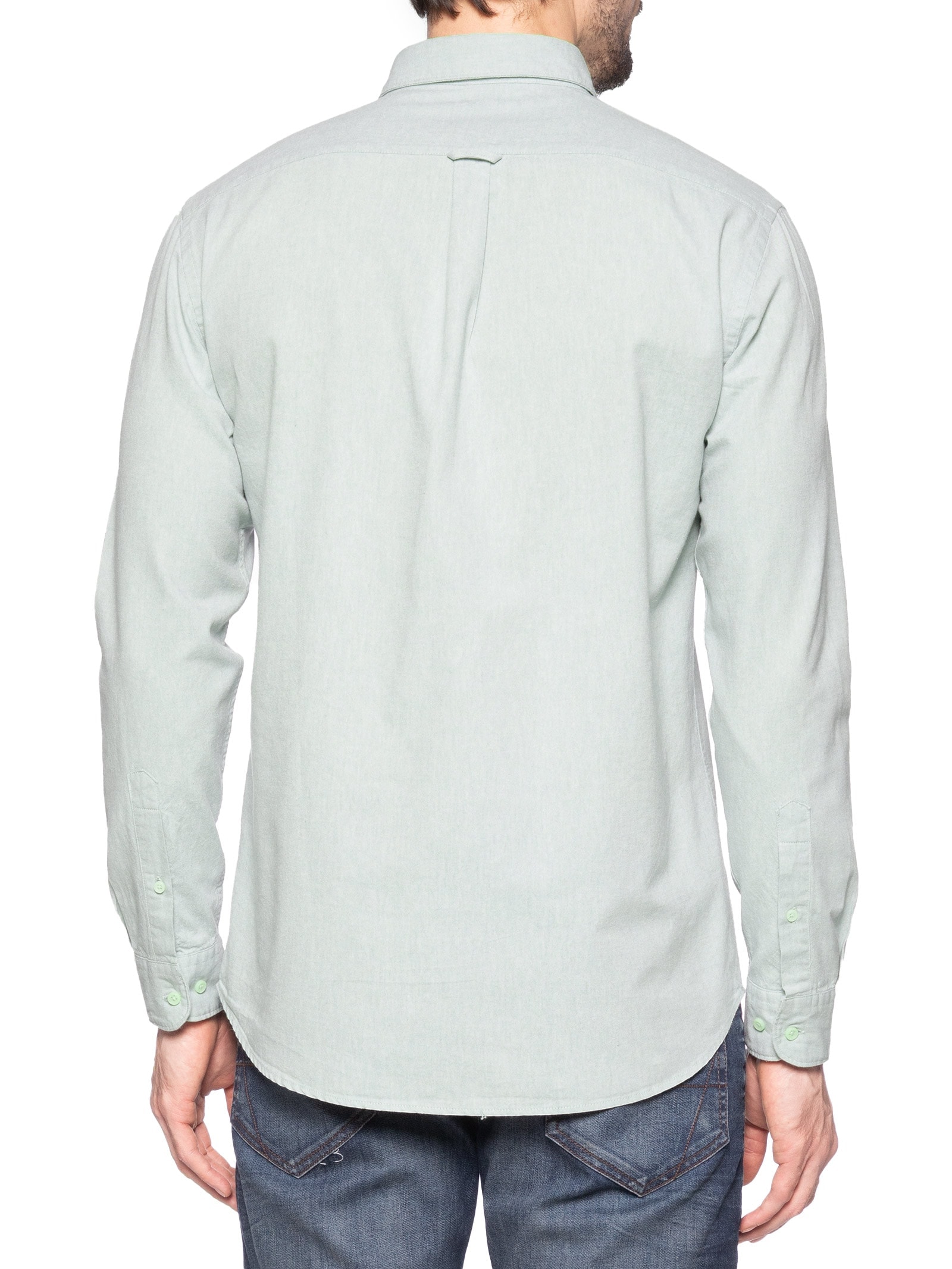 Camisa Masculina Slim Oxford Planalto Bdnw Verde Aramis