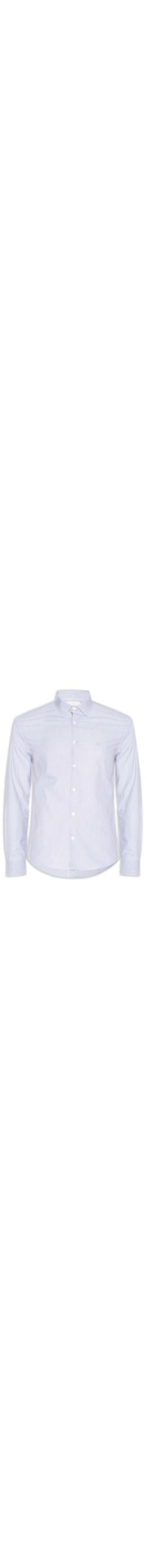 Camisa Masculina Slim Tricoline Fio 60 - Azul