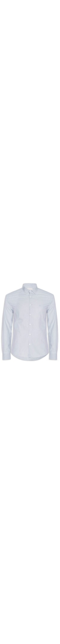 Camisa Masculina Slim Tricoline Fio 60 - Azul