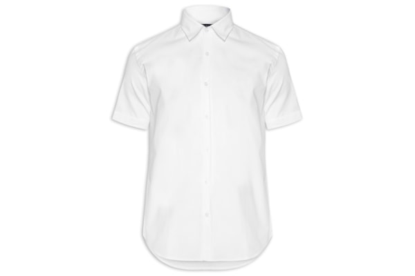 Camisa Masculina Slim Tricoline Stretch - Branco
