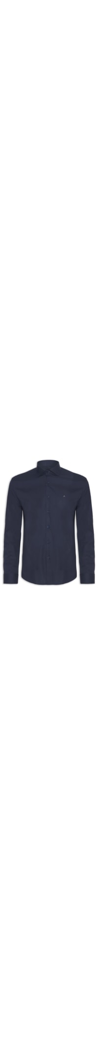 Camisa Masculina Slim Tricoline Stretch (mo) - Azul