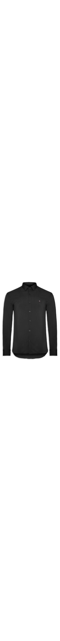 Camisa Masculina Slim Tricoline Stretch (mo) - Preto