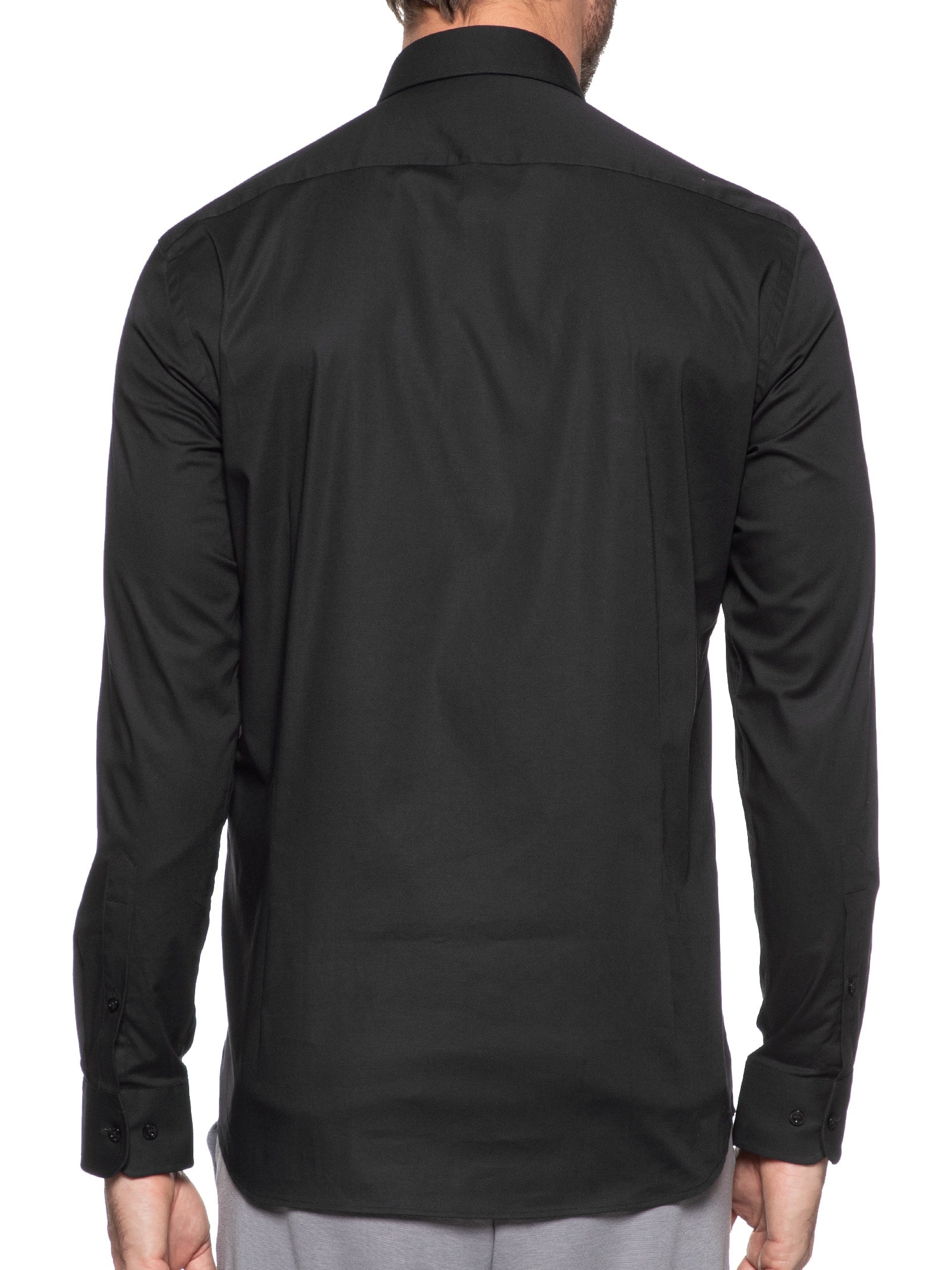 Camisa Masculina Slim Tricoline Stretch Preto Aramis