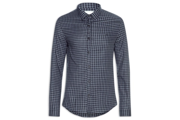 Camisa Masculina Slim Xadrez Clássico - Preto