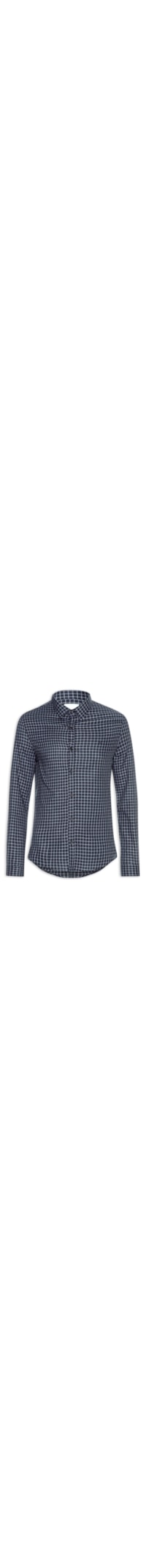 Camisa Masculina Slim Xadrez Clássico - Preto