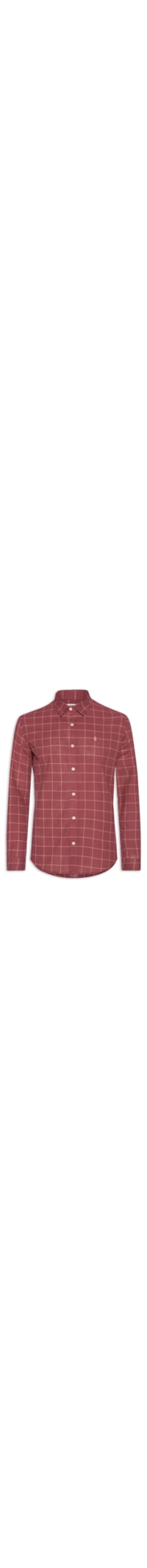 Camisa Masculina Slub Quadros - Vinho