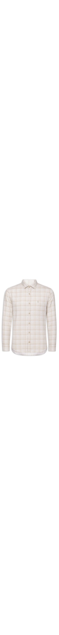 Camisa Masculina Slub Xadrez - Bege