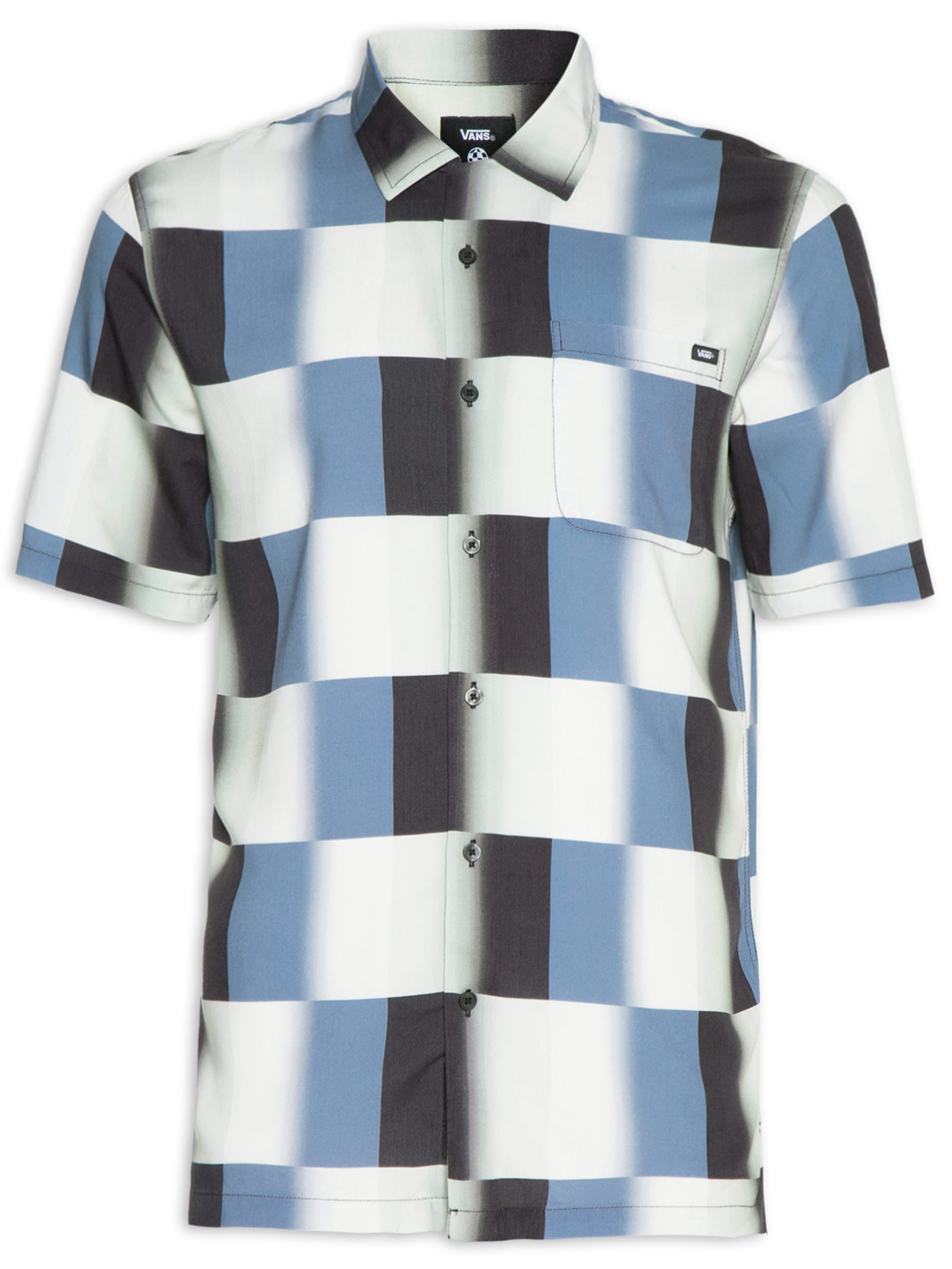 Camisa Masculina Smith Ii Ss Woven - Vans - Azul