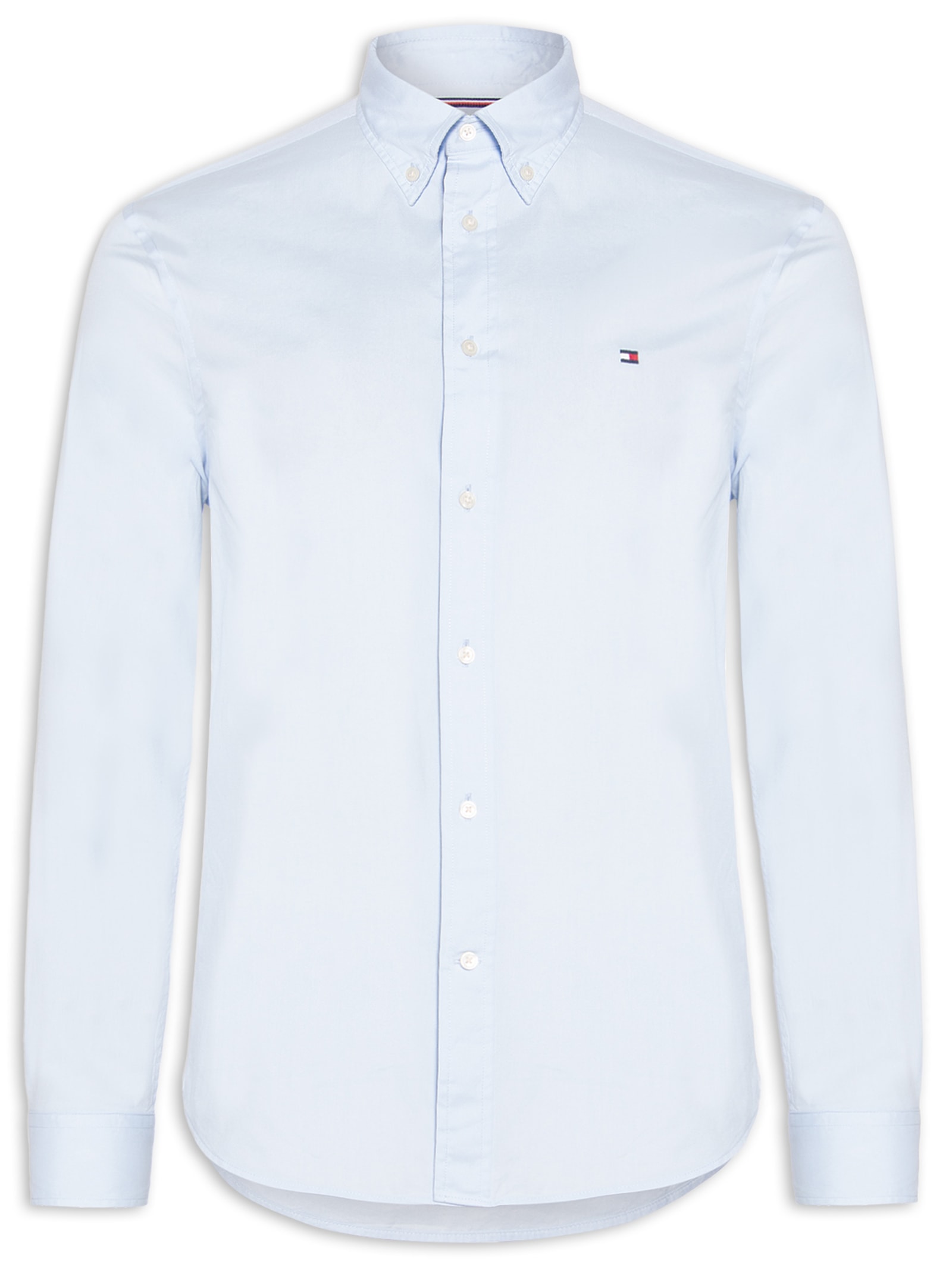 Camisa Masculina Social Básica Regular Fit Popline PrAzuleto Tommy Hilfiger