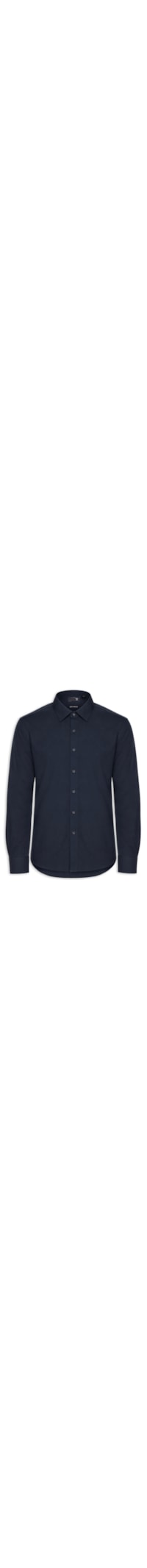 Camisa Masculina Social Fibra De Bambu Soft Slim Fit - Azul