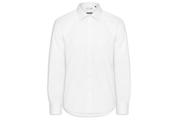 Camisa Masculina Social Fibra De Bambu Soft Slim Fit - Branco