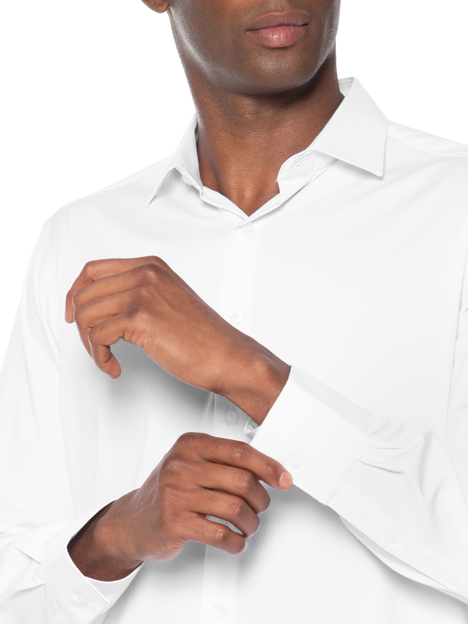 Camisa Masculina Social Fibra De Bambu Soft Slim Fit Branco '2 Essential