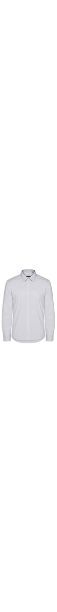Camisa Masculina Social Fibra De Bambu Soft Slim Fit - Cinza