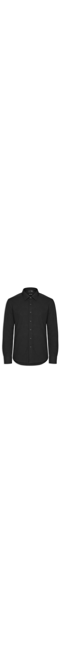 Camisa Masculina Social Fibra De Bambu Soft Slim Fit - Preto