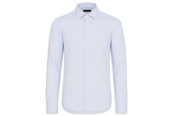 Camisa Masculina Social Fibra de Bambu Soft Slim Fit – Azul
