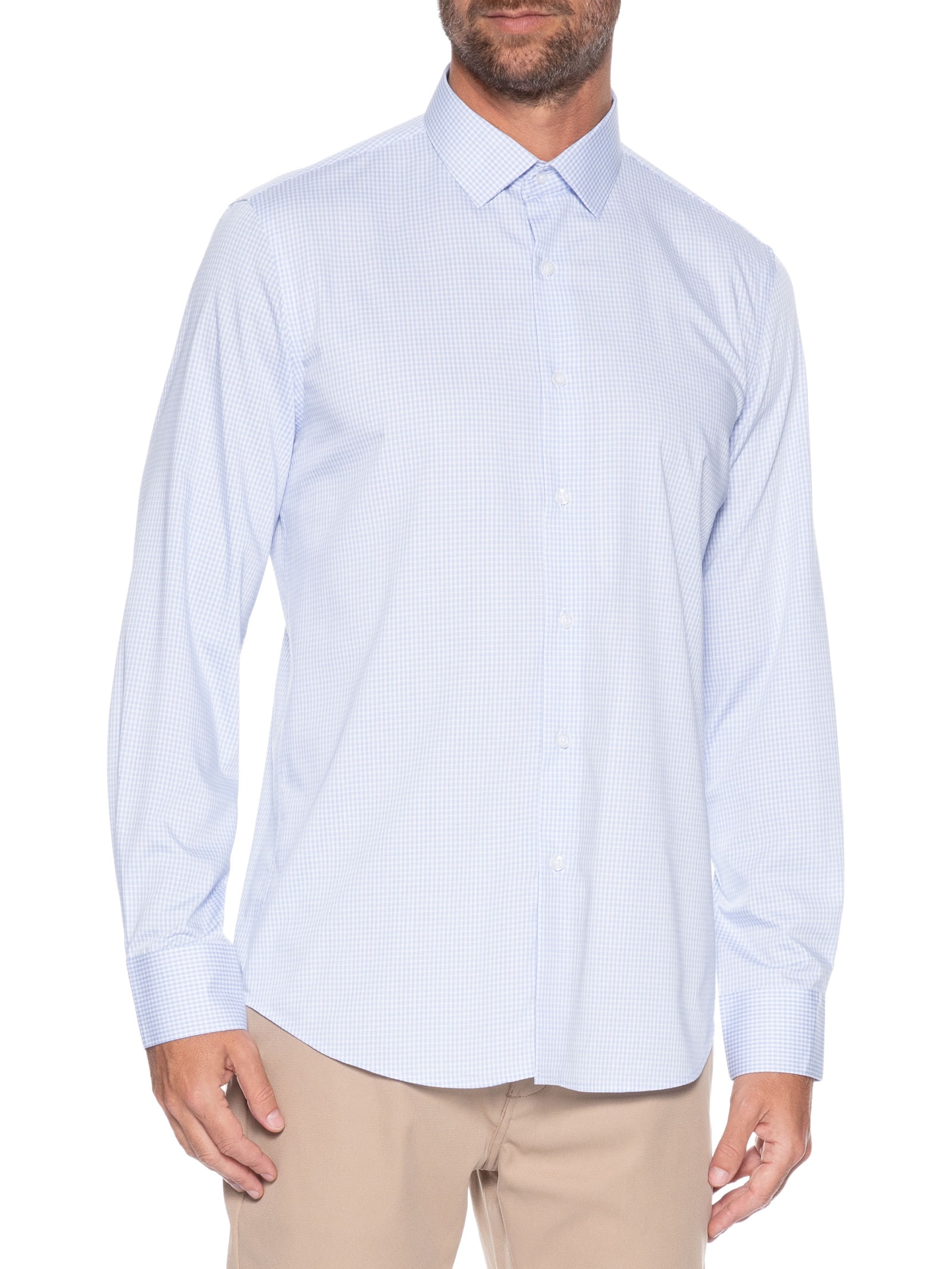 Camisa Masculina Social Fibra de Bambu Soft Slim Fit – Azul '2 Essential