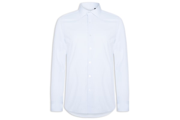 Camisa Masculina Social Fio Tinto - Azul