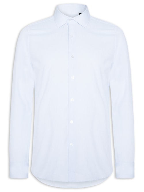Camisa Masculina Social Fio Tinto – Azul