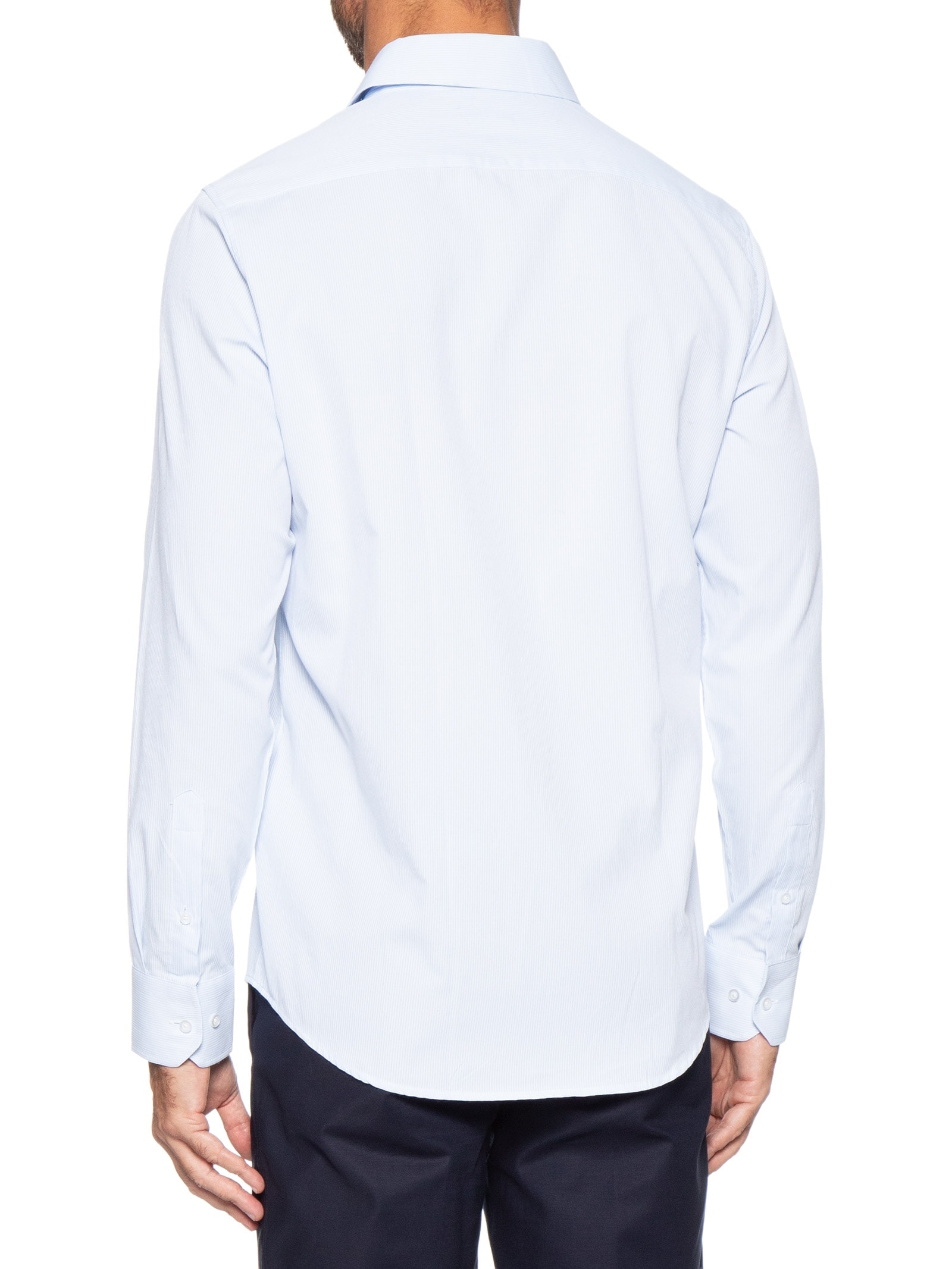 Camisa Masculina Social Fio Tinto Azul '2 Essential