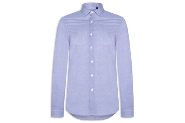 Camisa Masculina Social Fio Tinto - Azul