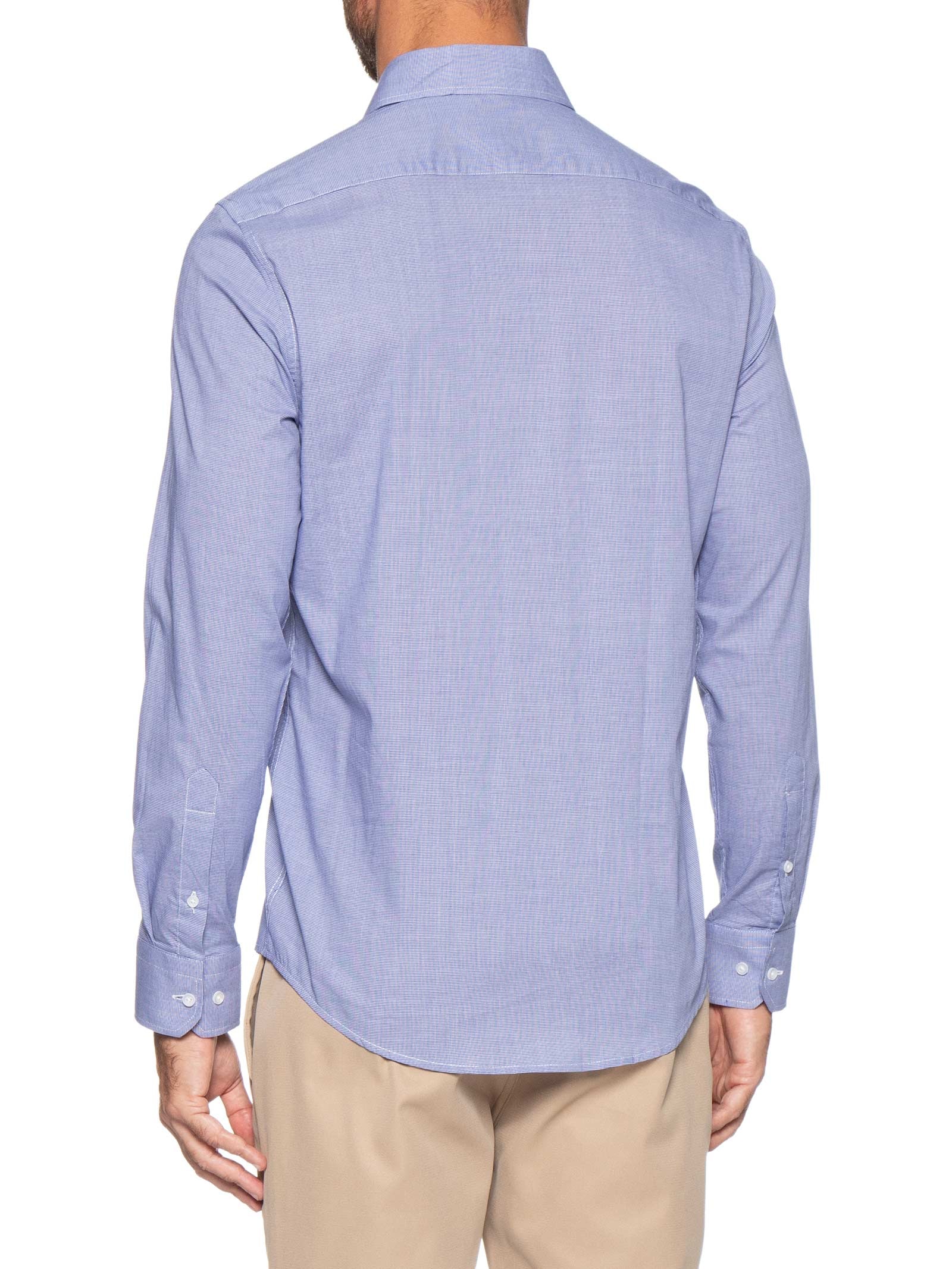 Camisa Masculina Social Fio Tinto Azul '2 Essential