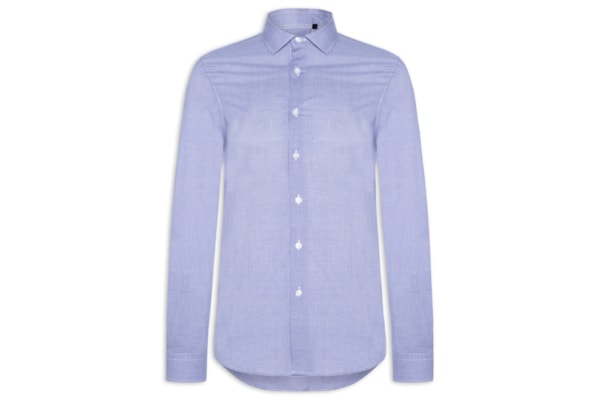 Camisa Masculina Social Fio Tinto - Azul