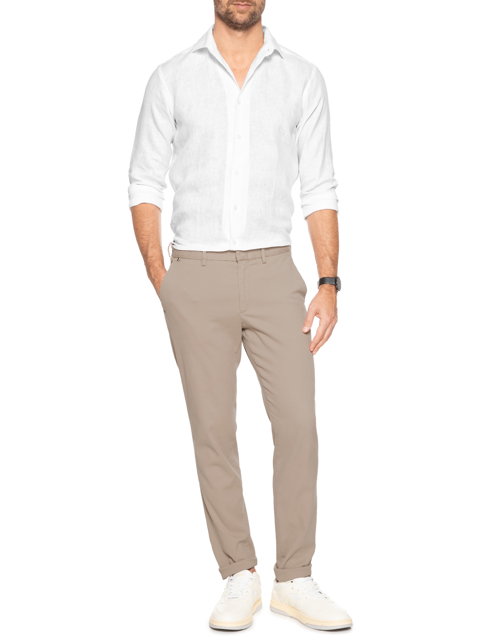 Beckham x Boss - Camisa Masculina Social H-Jack-1P - Branco