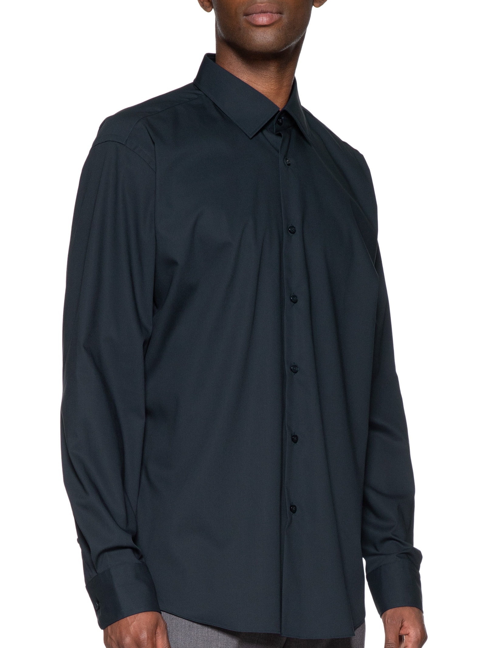 Camisa Masculina Social Joe Kent Azul Boss