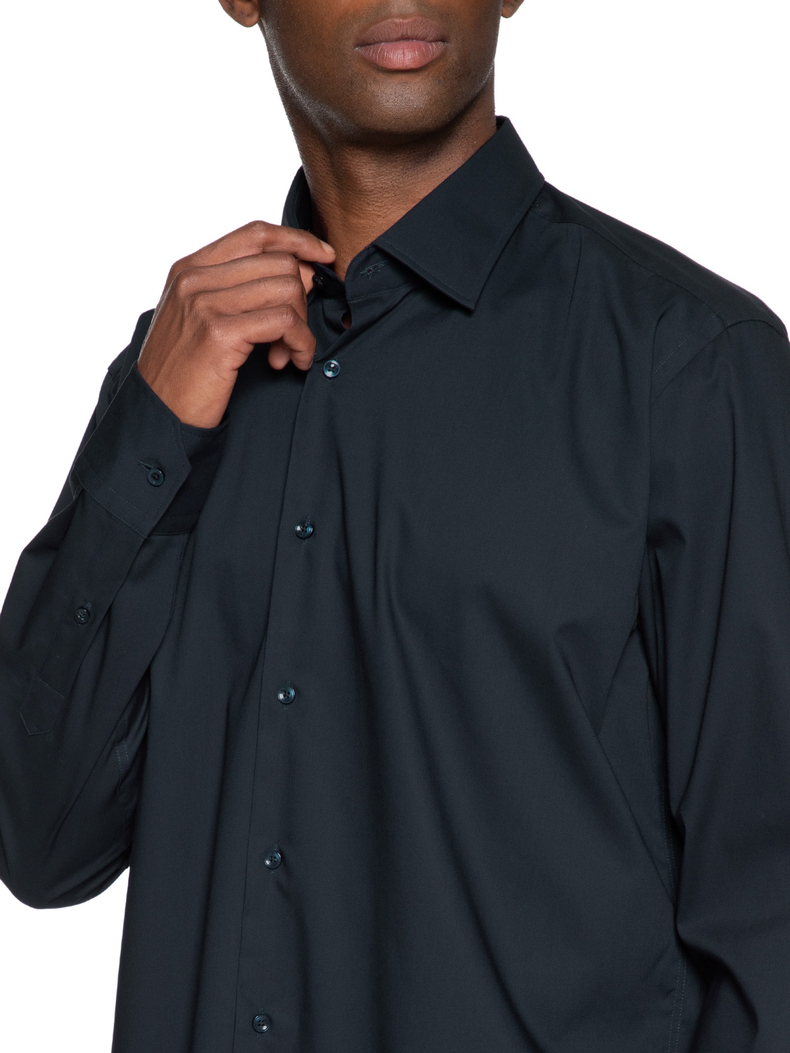 Camisa Masculina Social Joe Kent Azul Boss