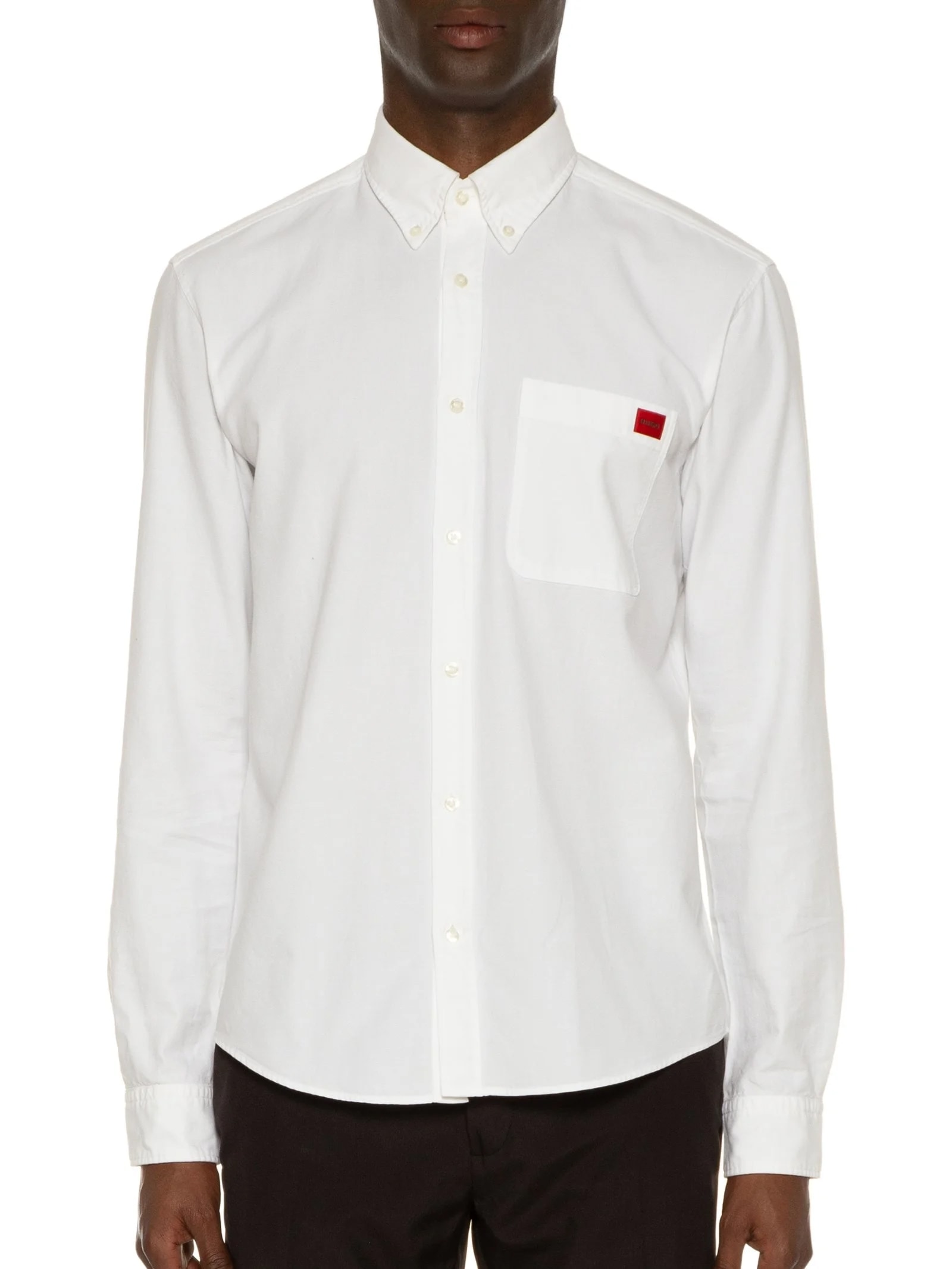 Camisa Masculina Social Manga Longa Evito Branco Hugo