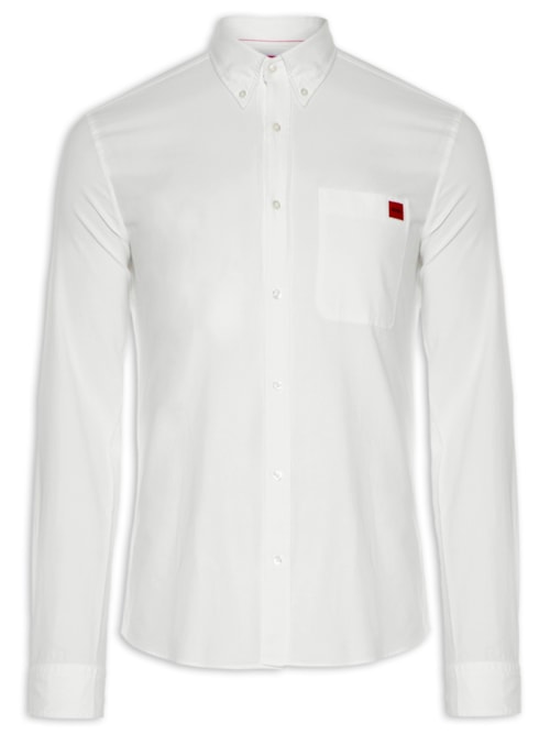 Camisa Masculina Social Manga Longa Evito - Branco