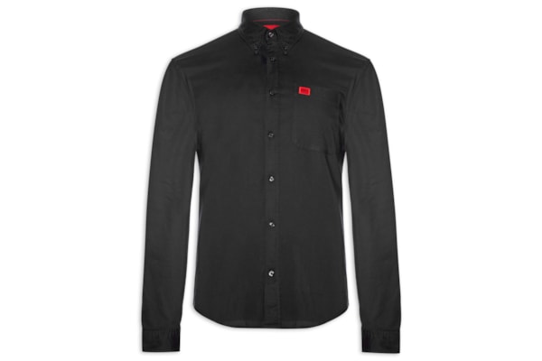 Camisa Masculina Social Manga Longa Evito - Preto