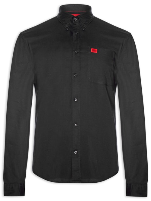 Camisa Masculina Social Manga Longa Evito – Preto