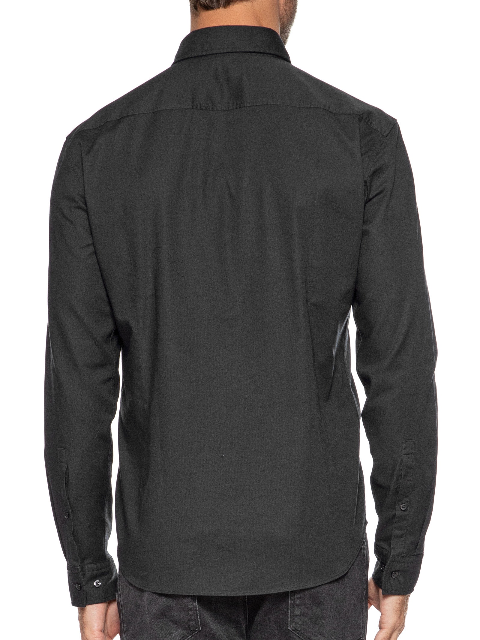 Camisa Masculina Social Manga Longa Evito Preto Hugo