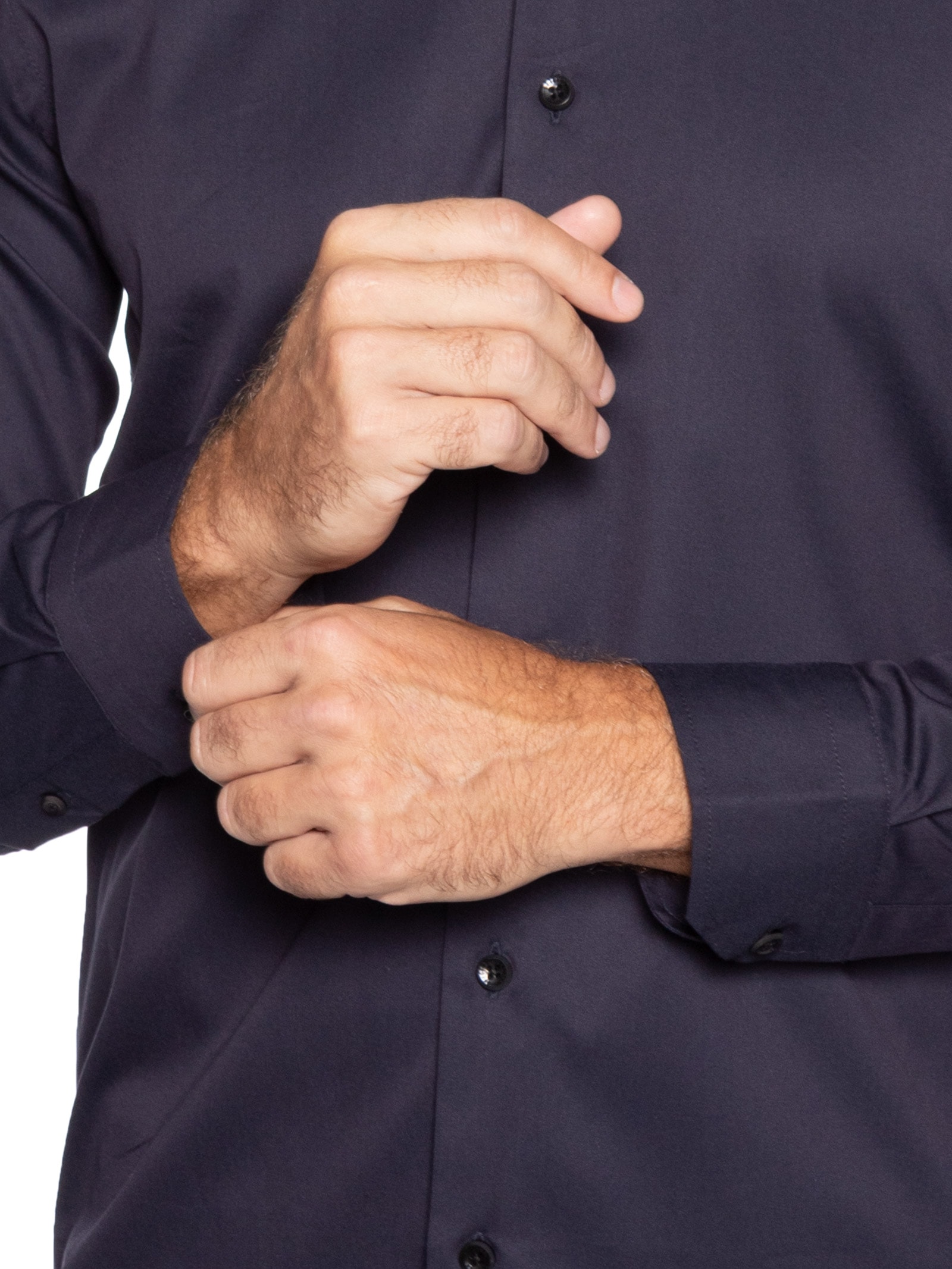 Camisa Masculina Social Manga Longa Paris Azul Oficina Reserva