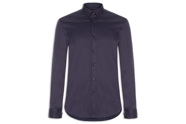 Camisa Masculina Social Manga Longa Paris - Azul