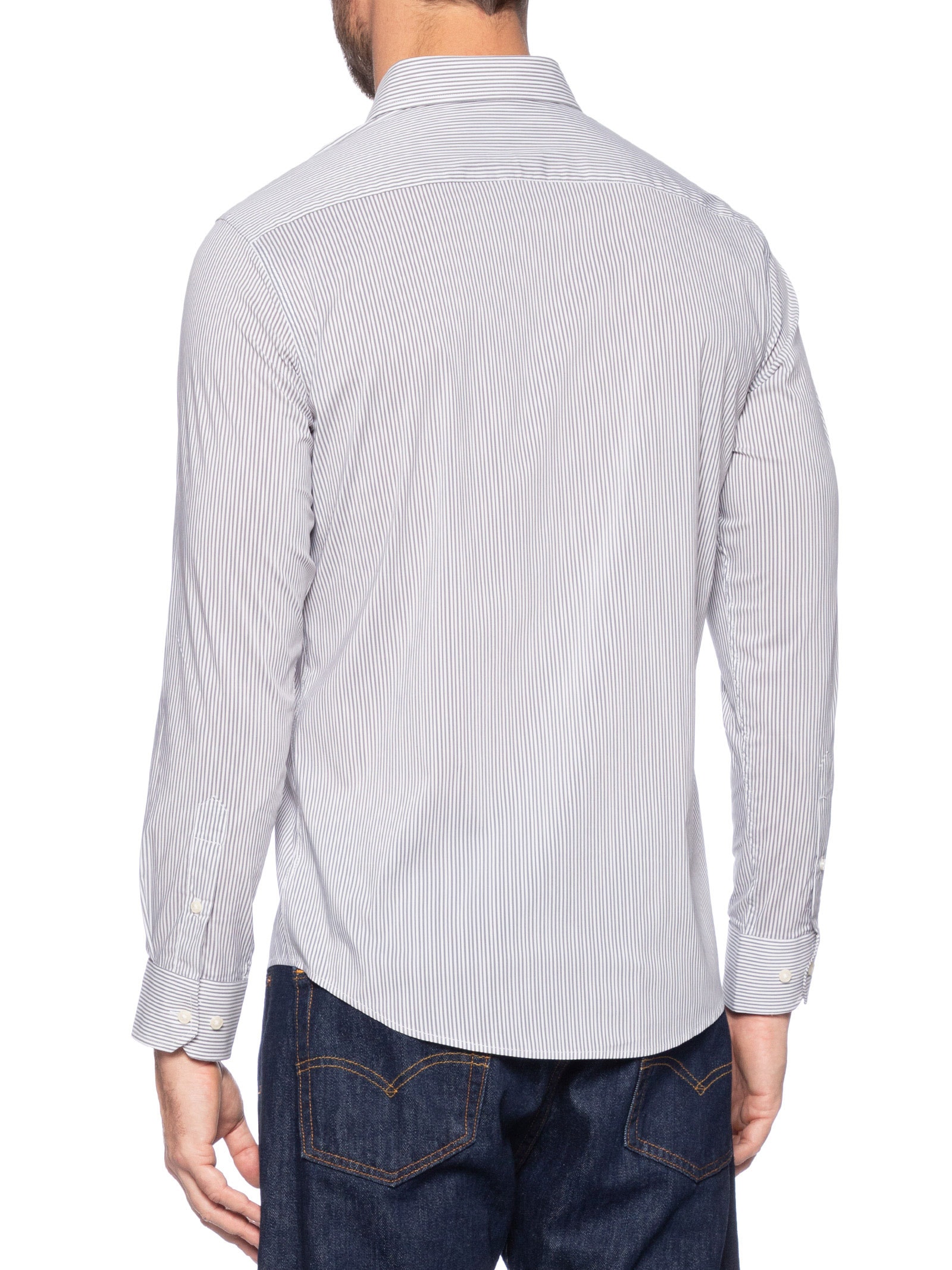 Camisa Masculina Social Manga Longa Regular Cinza '2 Essential